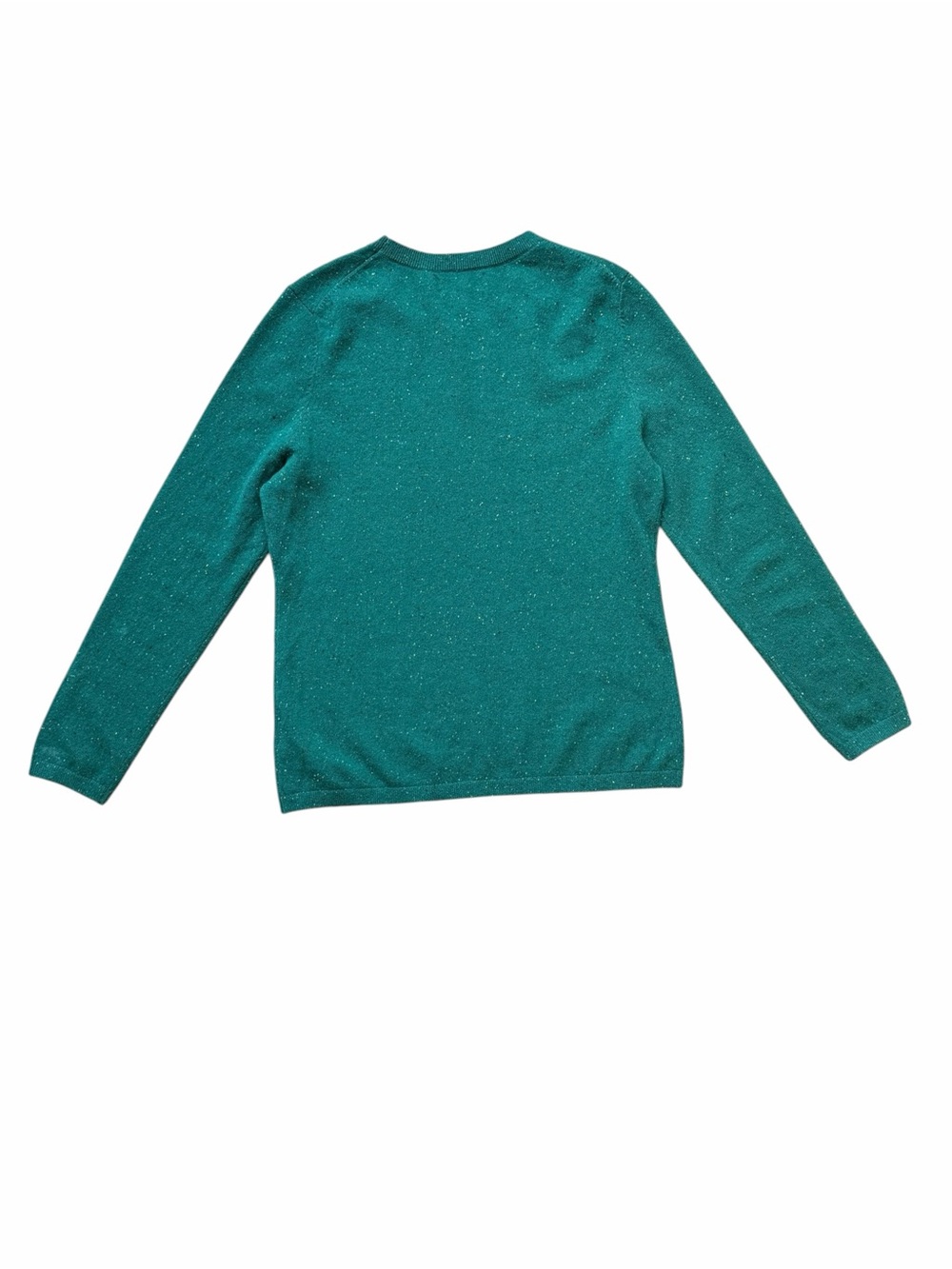 Landsโ End 100% Cashmere Green Crew Neck Sweater